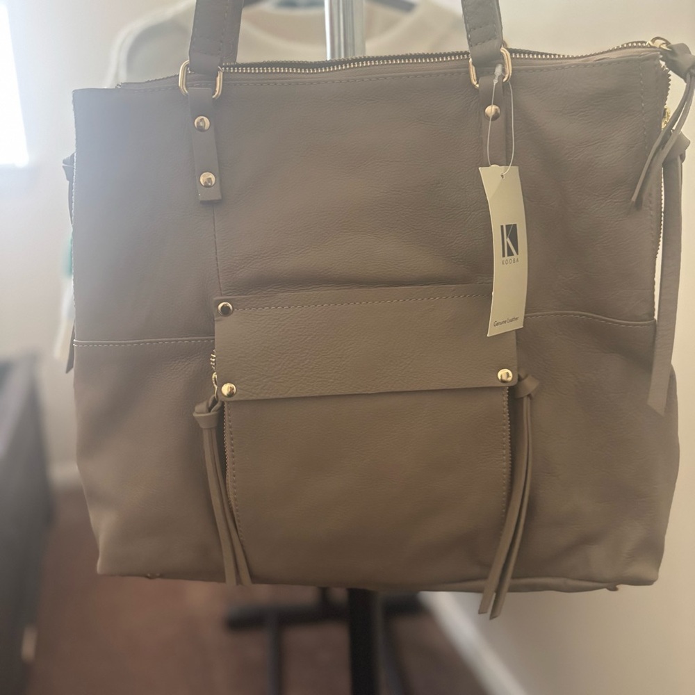Kooba Taupe Tote Bag